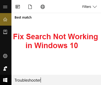 Remediați căutarea care nu funcționează în Windows 10