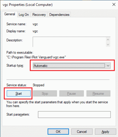 Altere as configurações relevantes nas propriedades vgc. Como corrigir o erro Valorant Val 43 no Windows 10