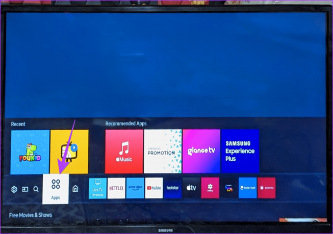 Bildschirm der Samsung TV-App