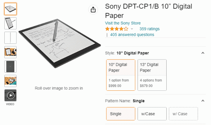 Sony DPT- CP1B 10” डिजिटल टैबलेट