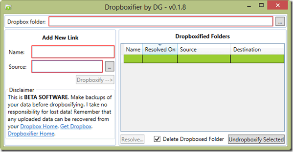 Dropboxifier 프로그램