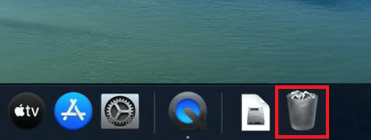 seleccione el icono de la papelera en Mac