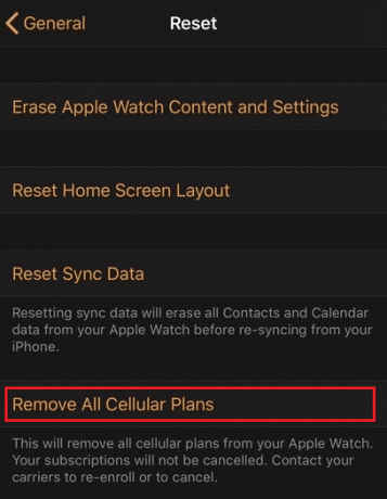 Tik in hetzelfde Reset-menu op Alle mobiele abonnementen verwijderen en bevestig de volgende aanwijzingen: