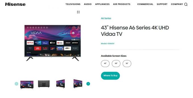 HISENSE 65A6GV | skaalausvideo