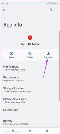 paksa menghentikan musik youtube android