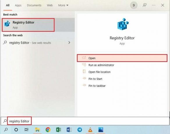 savo kompiuteryje atidarykite registro rengyklės programą. 8 „Windows 10“ neveikiančio įvesties klavišo pataisymai