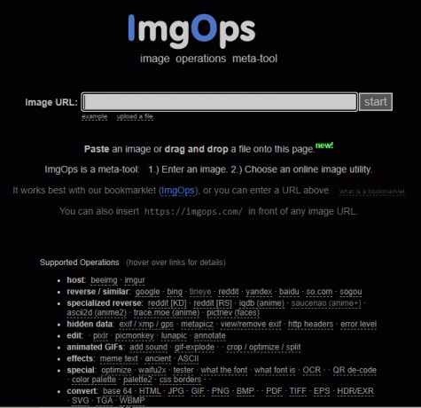ImgOps वेबसाइट खोलें
