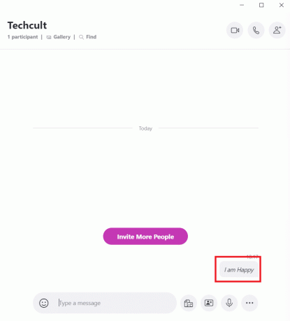 Курсив Skype текст.