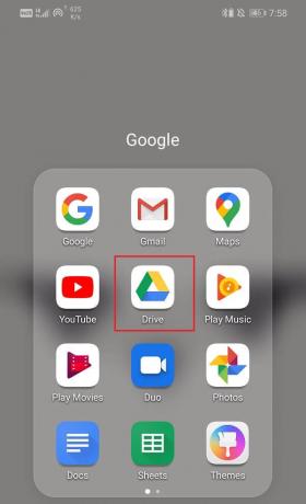 Öffnen Sie Google Drive auf einem Android-Gerät