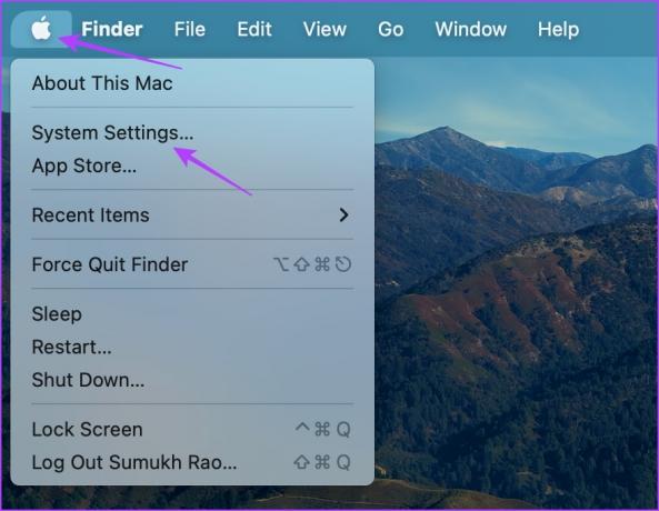 Wählen Sie Systemeinstellungen auf dem Mac