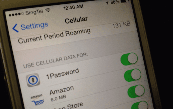 Cellular Data I Phone kezelése