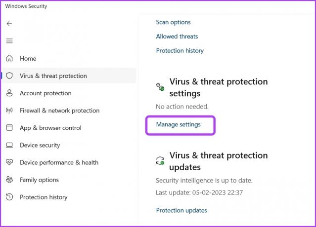 Gestionați setările în Windows Security