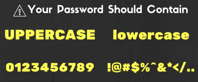 La tua password dovrebbe contenere