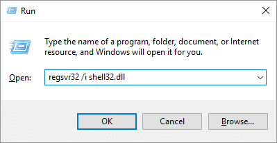 Registruotis Shell32.Dll failas | „Fix Drives“ neatsidaro dukart spustelėjus