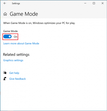 ჩართეთ გადამრთველი თამაშის რეჟიმი | Windows 10-ის თამაშებისთვის ოპტიმიზაციის 18 გზა