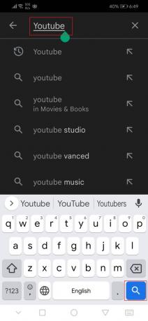 poiščite youtube v google playstore
