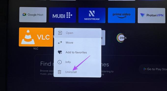 VLC von Android TV deinstallieren