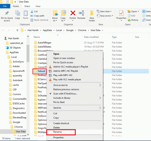 odaberite opciju Preimenuj. Popravite Chromeove dodatke koji ne rade u sustavu Windows 10