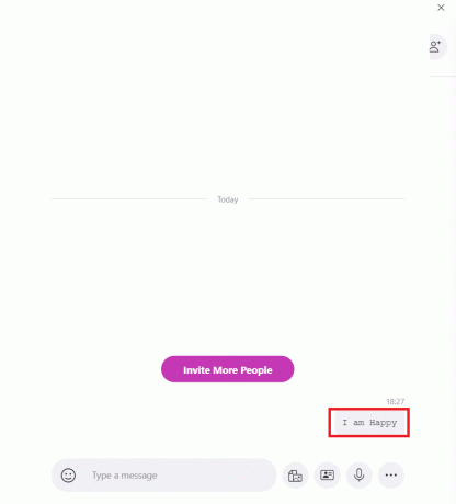 Neproporcionální text Skype.