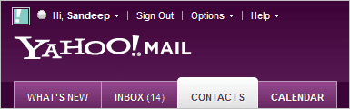 Kontakty Yahoo Mail