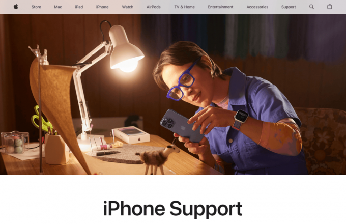 Страница за поддръжка на iPhone