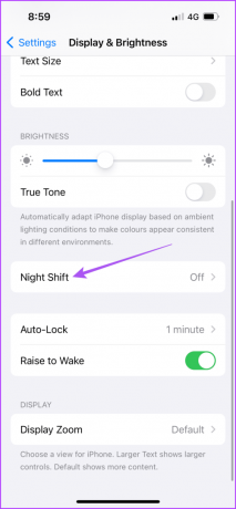 नाइट शिफ्ट डिस्प्ले सेटिंग्स iPhone