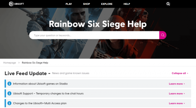 İletişim desteği. Rainbow Six Siege Mavi Ölüm Ekranını Düzeltme