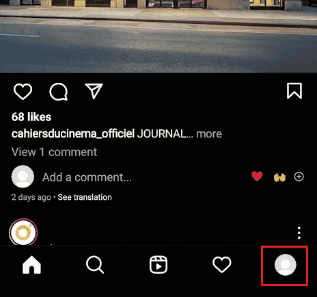 tryck på profilikonen i det nedre högra hörnet | Hur man tar bort Shop Tab från Instagram