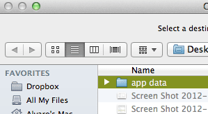 I Explorer Folder danych aplikacji