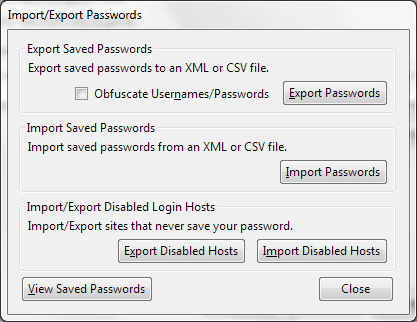 Opzioni password