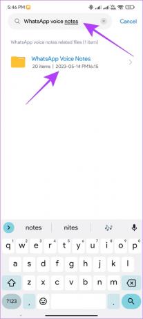 pretražite i otvorite WhatsApp glasovne bilješke