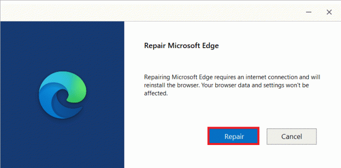patvirtinkite raginimą spustelėdami Taisyti. Ištaisykite klaidos STATUS NUTRAUKIMO TAŠKĄ „Microsoft Edge“.