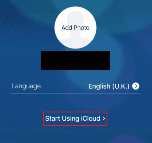 Klicken Sie auf iCloud verwenden, um in Ihr neu erstelltes iCloud-Konto zu gelangen