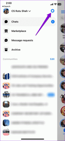 Nastavitve programa Messenger