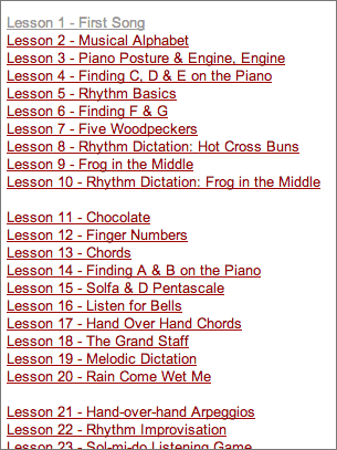 Besplatne lekcije klavira 4 lekcije za djecu