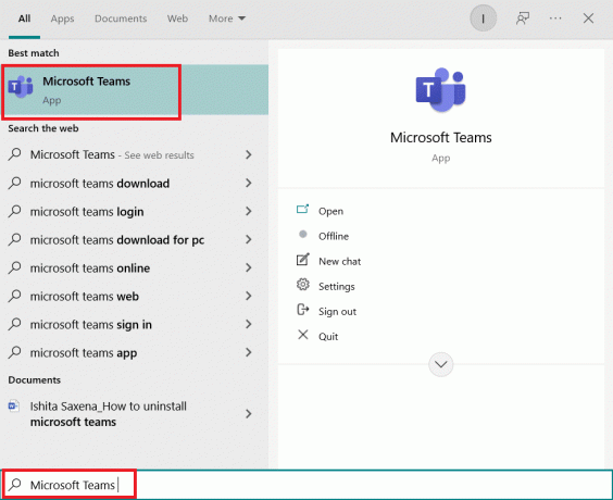 indítsa el a Microsoft Teams programot úgy, hogy megkeresi a Windows keresősávjában, és rákattint. Hogyan lehet elmosni a hátteret a Microsoft Teamsben