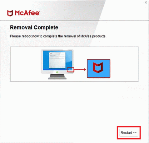 Bouton de redémarrage. Comment désinstaller McAfee LiveSafe dans Windows 10