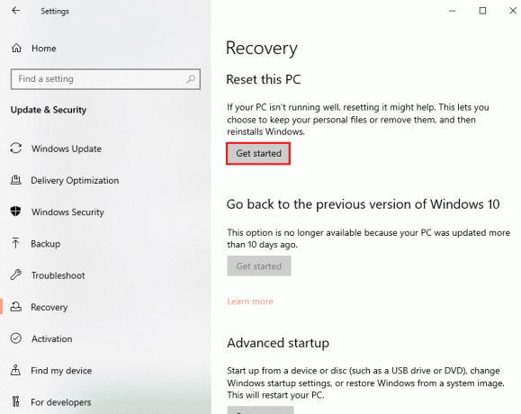 კომპიუტერის გადატვირთვა. შეასწორეთ Esrv.exe განაცხადის შეცდომა Windows 10-ში