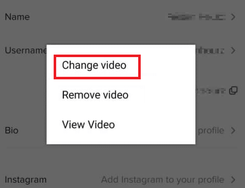 اضغط على تغيير الفيديو | كيف يمكنني تغيير صورة ملفي الشخصي على TikTok