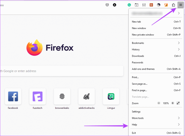 Halaman bantuan Firefox