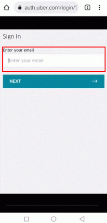 Kirjoita rekisteröity sähköpostiosoitteesi ja avaa sitten Gmail-postilaatikkosi ja etsi Uber-sähköposti, jossa pyydetään kirjautumispyyntöä ja myönnä kirjautumispyyntö Uber-sovellukselle.
