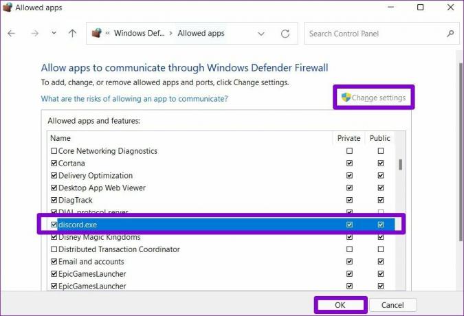 Povolit Discord přes bránu firewall