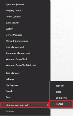 בחר כיבוי או צא. תקן את Windows 10 תפריט התחל החיפוש לא עובד