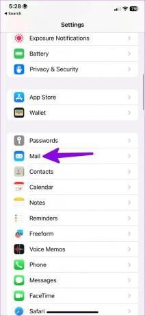 Otevřete aplikaci Mail na iPhone