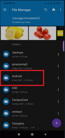przejdź do folderu Android