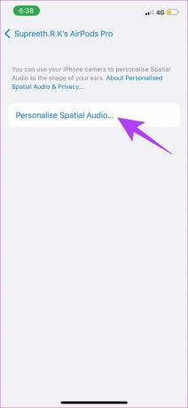 Seleccione Personalizar audio espacial nuevamente