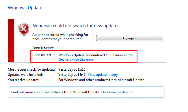 Kaip ištaisyti „Windows“ naujinimo klaidą 80072ee2