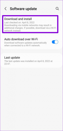 Download software-update op Android