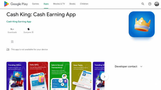 Cash King Play Store