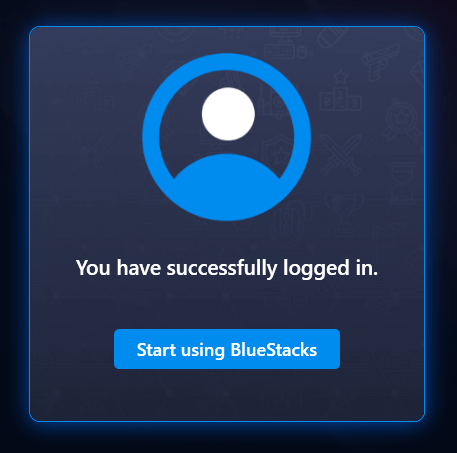Teie konto logitakse sisse ja BlueStacks on kasutamiseks valmis